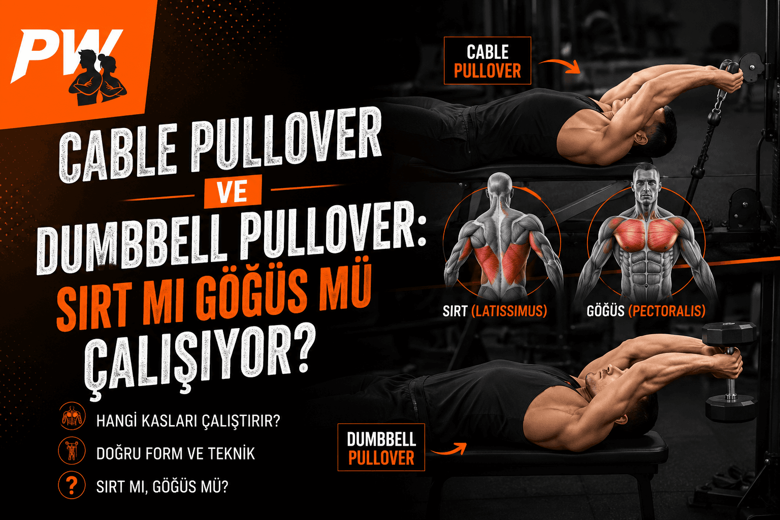 Cable Pullover ve Dumbbell Pullover: Sırt mı Göğüs mü Çalışıyor?